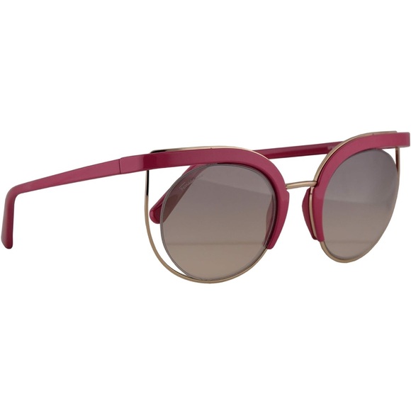 Ferrgamo Pink Cat Eye Sunglasses SF909S Funky Retro Designer - Picture 2 of 15